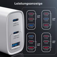 Aukire 45W GAN USB-C Gyors Töltő 2db iPhone Samsung iPad Telefonhoz 7