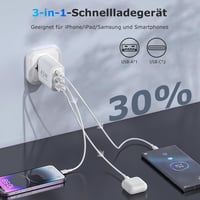 Aukire 45W GAN USB-C Gyors Töltő 2db iPhone Samsung iPad Telefonhoz 4