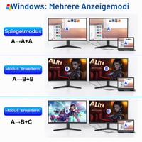 AUKOKIOULA USB-C adaptér na dva DisplayPorty 4K@60Hz, 100W PD, USB 3.0 – modrý 5