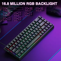 Tastatură Gaming AULA WIN68HE Rapid Trigger, Switch-uri Magnetice Hall Effect, Precizie RT 0,02 mm, Activare Ajustabilă, 8000 Hz, RGB, Mecanică 60% 6