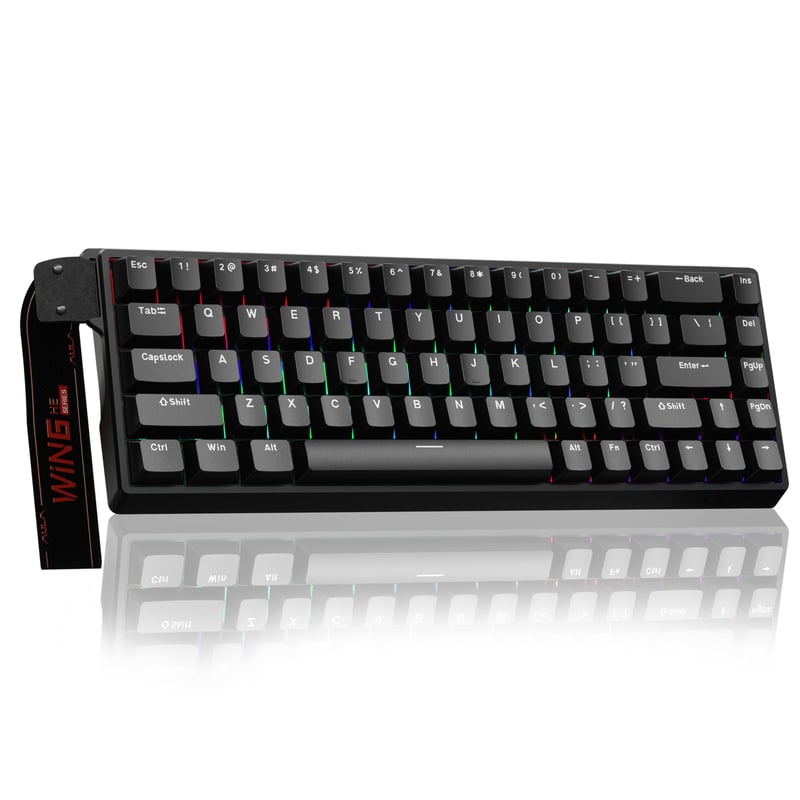 Tastatură Gaming AULA WIN68HE Rapid Trigger, Switch-uri Magnetice Hall Effect, Precizie RT 0,02 mm, Activare Ajustabilă, 8000 Hz, RGB, Mecanică 60%