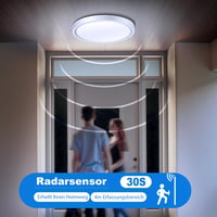 Aulaiyi LED stropna svjetiljka sa senzorom pokreta i radarskim senzorom, ultra tanka, 4000K neutralno bijela, 23 cm, za hodnik, stubište, kuhinju 4