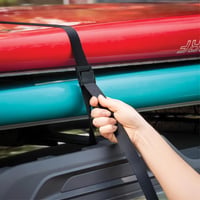 Upínacie popruhy Aulese, čierne, 4 ks, nosnosť 250 kg, 2,5 m, s prackou z nehrdzavejúcej ocele, na auto, nosiče bicyklov a kemping 3
