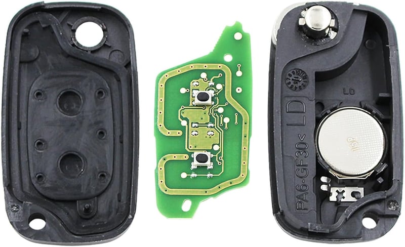 AULESSE 2 gombos autókulcs Renault Clio III Kangoo Master Modus Twingo 2006-2016