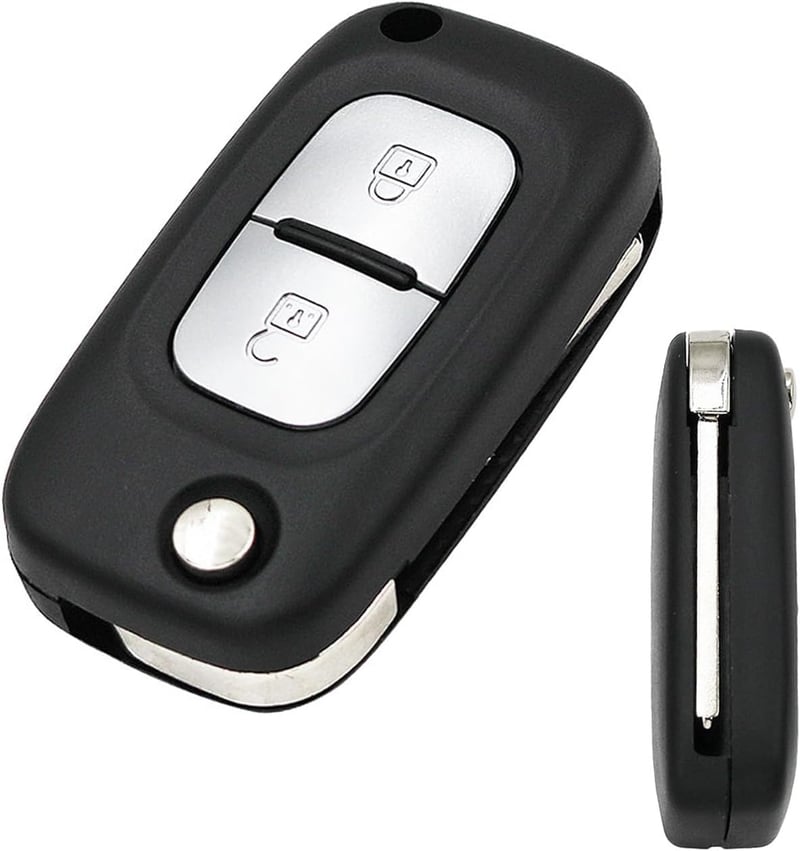 AULESSE 2 gombos autókulcs Renault Clio III Kangoo Master Modus Twingo 2006-2016