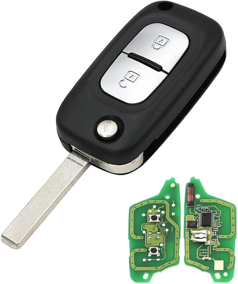 AULESSE 2 gombos autókulcs Renault Clio III Kangoo Master Modus Twingo 2006-2016
