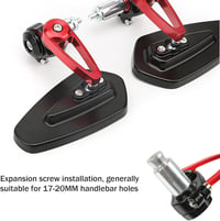 AULESSE Motorkerékpár Tükör 7/8 Hüvelyk 22 mm - Vakításmentes Visszapillantó Tükör Robogókhoz, ATV-hez, Z900, Z125, MT07, MT09 Modellekhez 5