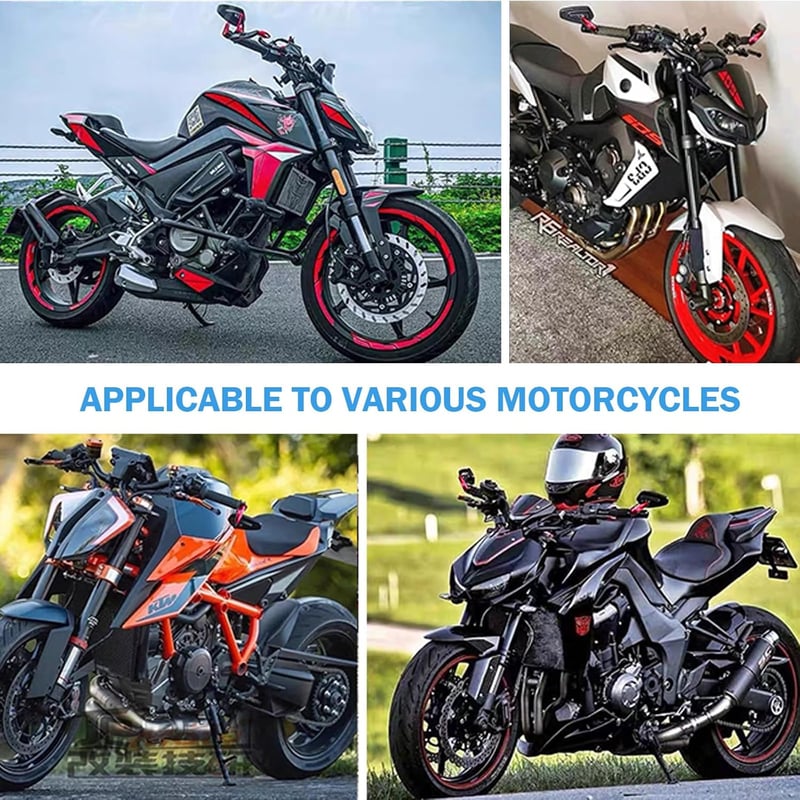 AULESSE Motorkerékpár Tükör 7/8 Hüvelyk 22 mm - Vakításmentes Visszapillantó Tükör Robogókhoz, ATV-hez, Z900, Z125, MT07, MT09 Modellekhez