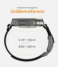 Aulumu A11 mágneses nylon szíj Apple Watch Ultra2/Ultra 49mm, Series 9/8/7/6/5/4/3/2/1 45/44/42mm 3