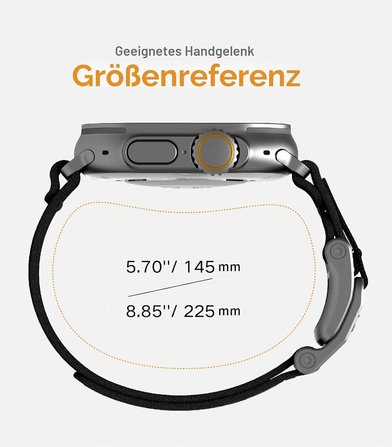 Aulumu A11 mágneses nylon szíj Apple Watch Ultra2/Ultra 49mm, Series 9/8/7/6/5/4/3/2/1 45/44/42mm