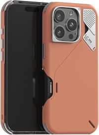 Aulumu A16 iPhone 16 Pro Max ütésálló tok alumínium kamera kerettel sárga-barna 1