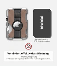 Portofel din piele Aulumu G03 MagSafe cu protecție RFID pentru seria iPhone 12-17 5