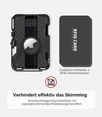 Aulumu G03 MagSafe Karbon Pénztárca iPhone 12-17 RFID Védelemmel 5
