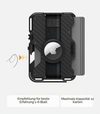 Aulumu G03 MagSafe Karbon Pénztárca iPhone 12-17 RFID Védelemmel 4