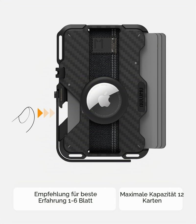 Aulumu G03 MagSafe Karbon Pénztárca iPhone 12-17 RFID Védelemmel