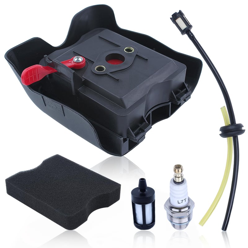 Kit de filtru de aer AUMEL pentru motocoasă Kasei TB43 TB50 TU43 CG430 CG520 BC430 BC520 - Filtru de aer + Element de filtrare + Bujie + Furtun + Filtru de benzină