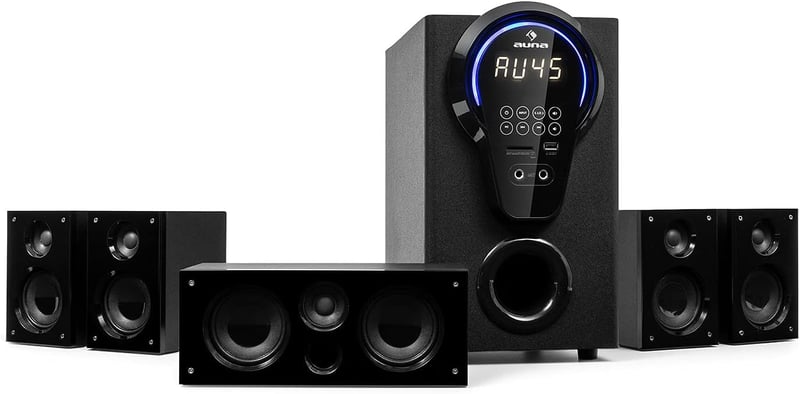 AUNA Areal 525 DG 5.1 házimozi rendszer 125W szubwooferrel és Bluetooth