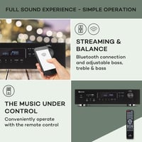 Auna Bluetooth Erősítő HiFi Sztereó Rendszer 5 Csatornás Szubwoofer Basszus Treble Vezérléssel 4