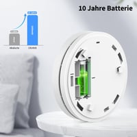 Aunguuk Füstérzékelő 10 Éves Elemmel, Fotoelektronikus Tűzjelző Némító Gombbal, TÜV Tesztelt EN14604 CE Tanúsított Önálló Füstriasztó 3