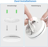 Aunguuk Füstérzékelő 10 Éves Elemmel, Fotoelektronikus Tűzjelző Némító Gombbal, TÜV Tesztelt EN14604 CE Tanúsított Önálló Füstriasztó 4
