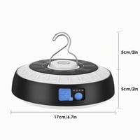 Lampă LED de camping Auniq cu magnet puternic și cârlig încorporate, iluminare portabilă pentru cort cu 6 moduri de lumină, pentru pescuit, drumeții și situații de urgență 6