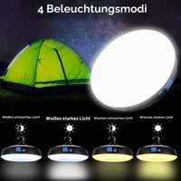 Lampă LED de camping Auniq cu magnet puternic și cârlig încorporate, iluminare portabilă pentru cort cu 6 moduri de lumină, pentru pescuit, drumeții și situații de urgență 2