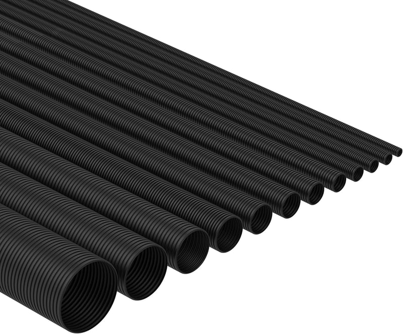 AUPROTEC Védőcső 50m UV-álló kábelvédelem 14mm fekete