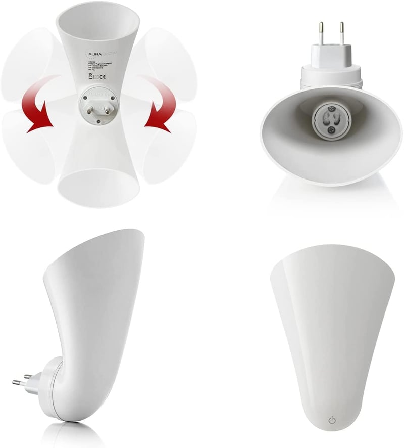 Auraglow GU10 Fali Spotlámpa Falvilágító Aljzat Lámpatest Bulb Nélkül