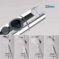 Auralum 70 cm zuhanysín állítható magassággal, 360° forgatható tartóval, rozsdamentes acél, króm 9