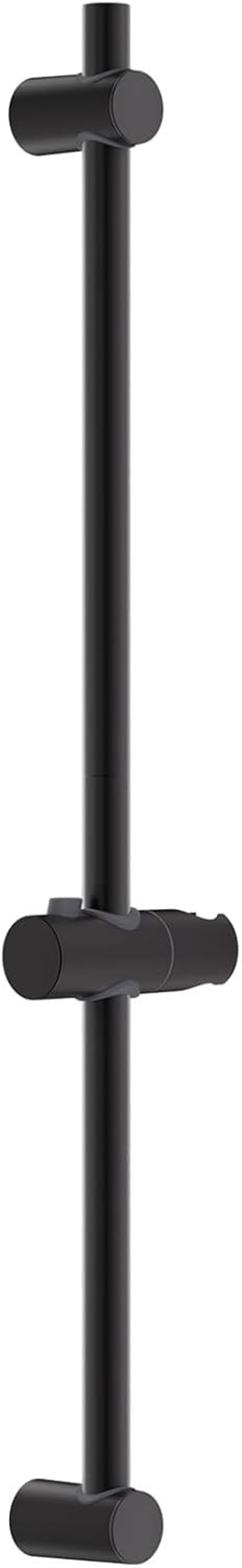 Auralum 70 cm zuhanysín állítható magassággal, 360° forgatható tartóval, rozsdamentes acél, fekete