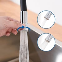 Auralum fekete konyhai csaptelep 360° forgatható flexibilis csőrrel, 2 sugaras víztakarékos perlátor 3