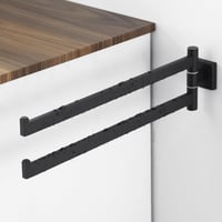 Auralum Fekete Törölközőtartó 40 cm - Rozsdamentes Acél, Falra Szerelhető, 180° Forgatható és Összecsukható Dupla Rúd Fürdőszobába

AI: Aura 1