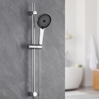 Auralum rozsdamentes zuhanysín 700mm, 1500mm csővel és 5 funkciós zuhanyfejjel 1