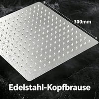 Auralum termosztátos zuhanyszett 30x30 cm esőfej rozsdamentes acél 3