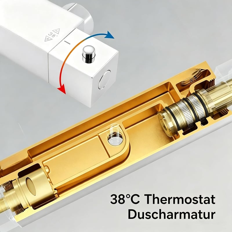 Auralum termosztátos zuhanyszett 30x30 cm esőfej rozsdamentes acél