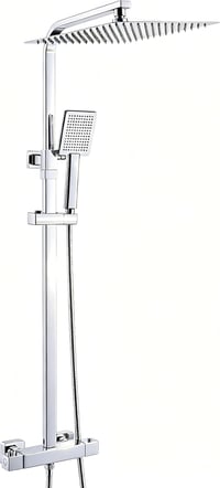 Auralum termosztátos zuhanyszett 30x30 cm esőfej rozsdamentes acél 1