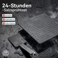 Auralum termosztátos zuhanyszett 25x25 cm esőfejjel, állítható magasság - fekete 3