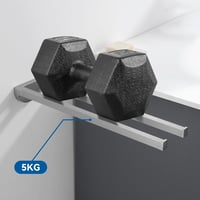 Auralum Törölközőtartó 42 cm - Rozsdamentes Acél, Fúrással/Fúrás Nélkül Szerelhető, 5 kg Teherbírású, Kétkaros Króm Dizájn Fürdőszobába, Kon 2