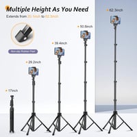 Aureday 62" telefon tripod távirányítóval és univerzális fejjel 4