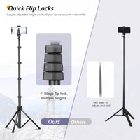 Aureday 62" telefon tripod távirányítóval és univerzális fejjel 5
