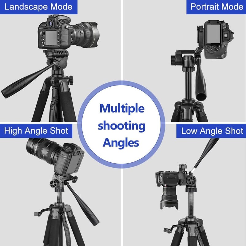 Aureday K&F Concept 188 cm Kamera Tripod Vezeték Nélküli Távirányítóval és Telefontartóval