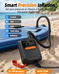 Pompă electrică SUP Aurethryon 20 PSI, pompă pentru paddleboard cu alimentare auto 12V, fără baterie 5