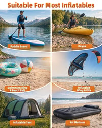 Pompă electrică SUP Aurethryon 20 PSI, pompă pentru paddleboard cu alimentare auto 12V, fără baterie 8