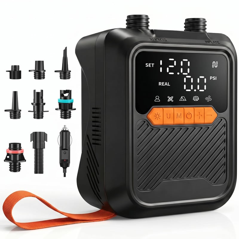 Pompă electrică SUP Aurethryon 20 PSI, pompă pentru paddleboard cu alimentare auto 12V, fără baterie