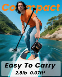 Elektrická SUP pumpa Aurethryon s akumulátorovým osvetlením, prenosná vysokotlaková vzduchová pumpa 20 PSI pre paddleboardy 7