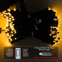 Aurevita 2 m LED vianočné osvetlenie na stromček s 300 LED diódami a 8 kruhmi, teplá biela USB svetelná reťaz 5V/2A, na vnútorné aj vonkajšie použitie, pre stromčeky s výškou 150 – 240 cm 7