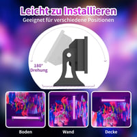 AUROHOPE 2x50W UV LED Fekete Fény Lámpa 385nm IP66 Vízálló Állvánnyal 6