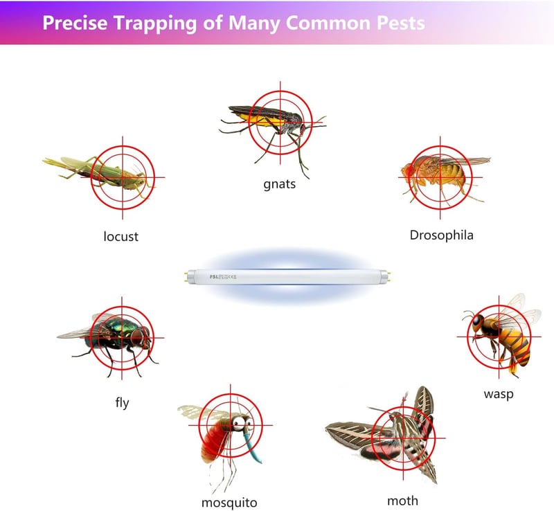 AUROHOPE T8 F10W UV csapda lámpa rovarcsapda helyettesítő 34,5 cm 20W 2db