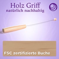 AURON Tensor jednoručný kyvadlový prút s drevenou rúčkou a drevenou guličkou - 29 g, 43 cm 3