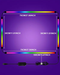 Iluminare de fundal monitor AURORIONCG RGBIC cu sincronizare pentru ecran PC, 34 inchi, bandă LED RGB Ambilight pe 4 laturi 7